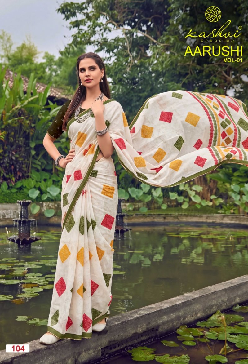 Aarushi Vol 1 By Kashvi Weightless Printed Fancy Saree 